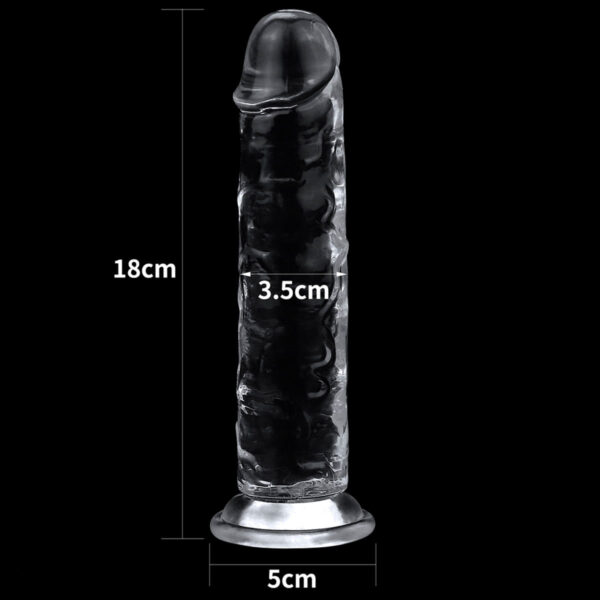 Lovetoy Flawless Clear Prótese Peniana em Jelly 18cm Vip Mix