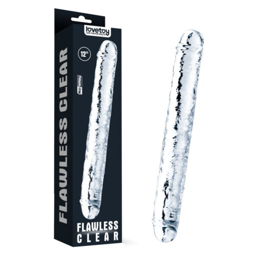 PE097-Transparente_1 Lovetoy Flawless Clear Double Prótese Transparente 30cm Vip Mix
