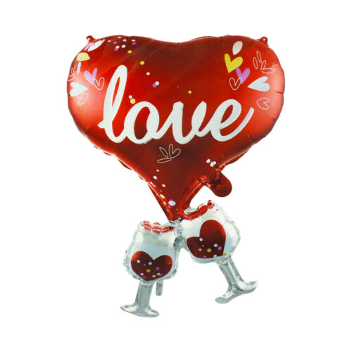 PF10344_1 Balão Metalizado Coração Love Champagne PTD Festas
