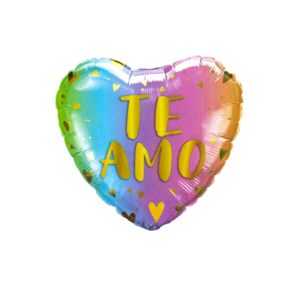 PF10530_1 Balão Metalizado Gradiente de Cores Te Amo PTD Festas