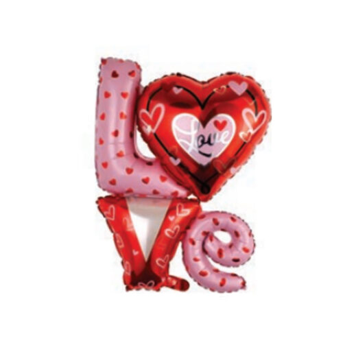 PF10797_1 Balão Metalizado Love 78x91 cm PTD Festas