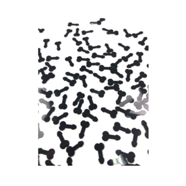 PF170088PT-Preto_1 Confete Metalizado Despedida de Solteiro 3cm 15g PTD Festas