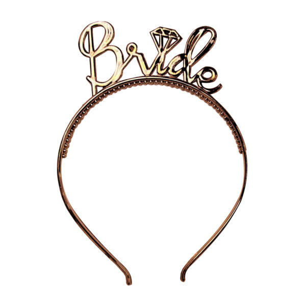 Tiara Metalizada Bride PTD Festas