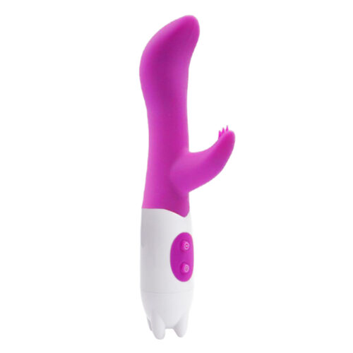 Vibrador G-spot Dual Stick em Silicone Solf Touch com Estimulador à prova D'água, 10 Velocidades