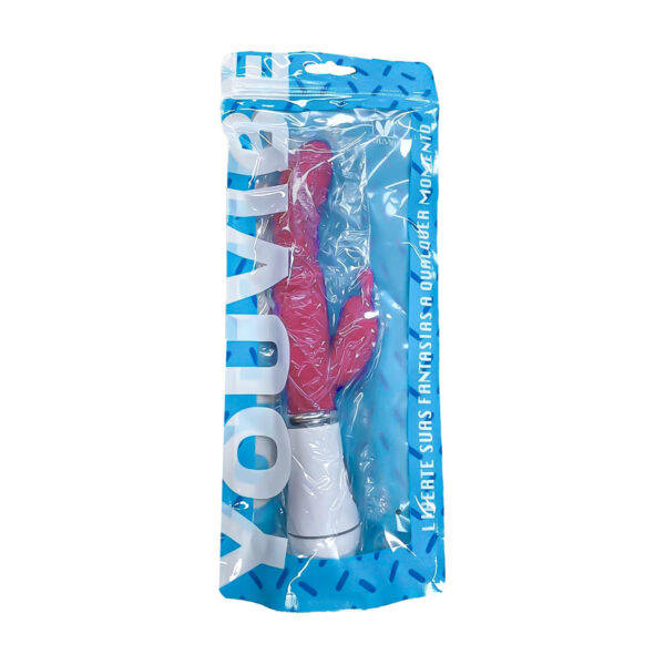 PG015Pink_3 Vibrador Feminino com Plug Lateral Thumper Ponto G com 8 Funções Vip Mix