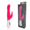 PG015R-Pink Vibrador Feminino Ponto G com Plug Lateral com 8 Funções Miss Collection