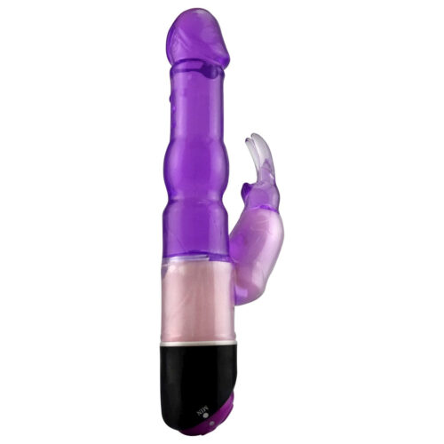 PG028_1 Vibrador Multivelocidade com Estimulador Coelho Pleasure Miss Collection