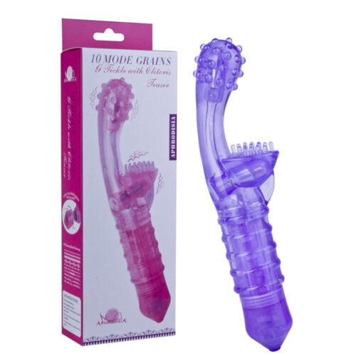 PG057-Roxo_1 Vibrador Ponto G em Jelly com 10 Modos de Vibração Aphrodisia G Tickle Teaser Miss Collection