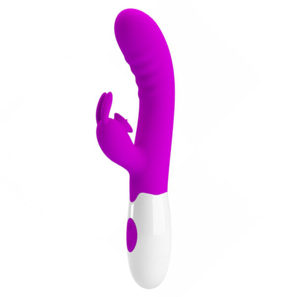 PG089-Roxo_1 Pretty Love Cerberus Vibrador com Estimulador Clitoriano Simulador de Oral com 30 Modos de Vibração
