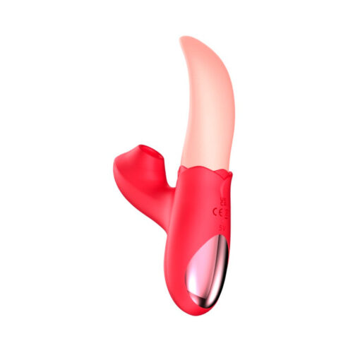 PG137-Vermelho_1 Tongue Vibrador Formato de Língua e Estimulador de Clitoris 10 Modos de Pulsação e Vibração Vip Mix