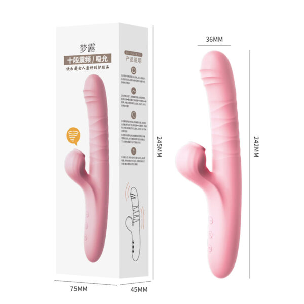 PG147-Rosa_4 Lilo Vibrador Ponto G e Clitóris com 10 Modos de Vibração e Vai e Vem VipMix