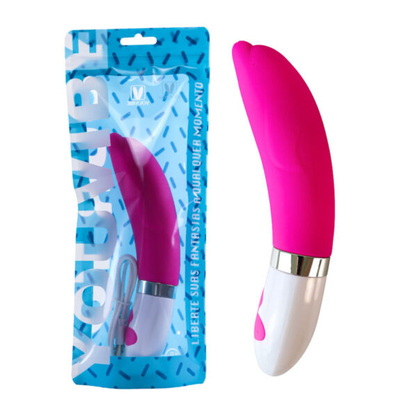 PG148-Magenta_4 Youvibe Vibrador Ponto G em Formato de Golfinho com 15 Modos de Vibração e 3 Intensidades Vip Mix
