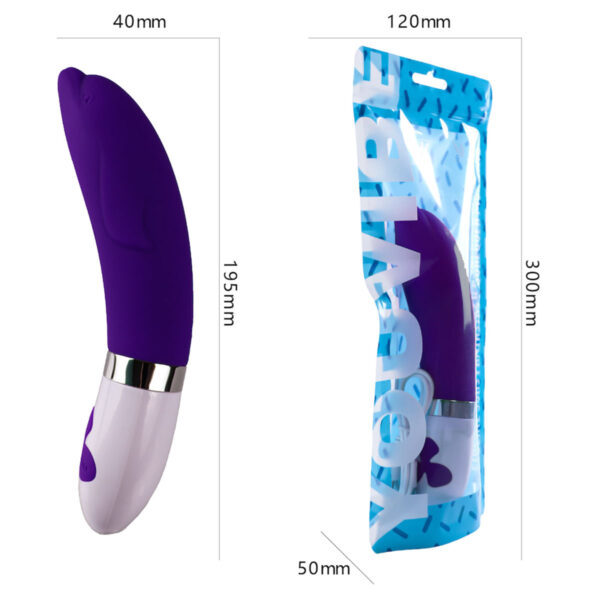 PG148-Roxo_4 Youvibe Vibrador Ponto G em Formato de Golfinho com 15 Modos de Vibração e 3 Intensidades Vip Mix