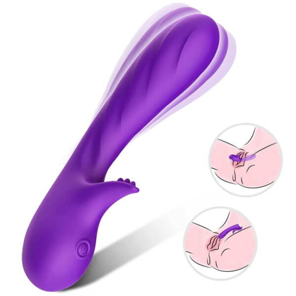 Vibrador Ponto G com Textura leve e 9 Modos de Vibração Vip Mix