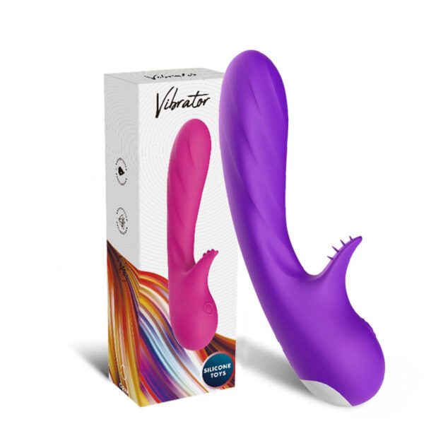 Vibrador Ponto G com Textura leve e 9 Modos de Vibração Vip Mix
