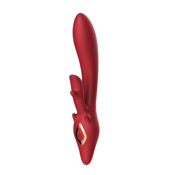 PG160-Vermelho_1 Vibrador Ponto G com Estimulador Clitoriano 10 Modos de Vibração Vip Mix