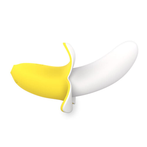 PG163-Amarelo_1 Vibrador Ponto G em Formato de Banana com 12 Modos de Vibração VipMix