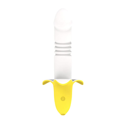 PG164-Amarelo_1 Vibrador Ponto G em Formato de Banana com 12 Modos de Vai e Vem VipMix