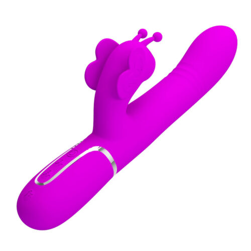 PG179-Roxo_1 Vibrador Ponto G 4 em 1 com 7 Modos de Vibração e 7 modos de Pulsação e Vai e Vem da Vip Mix