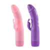 Vibrador Ponto G Multivelocidades com Estimulador Clitoriano Formato Coelho Vip Mix