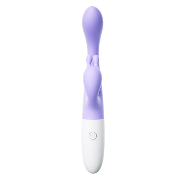 PG186C-Lilas_2 Vibrador para Ponto G com Estimulador Clitoriano em Formato de Coelhinho 10 Modos Vibração Vip Mix