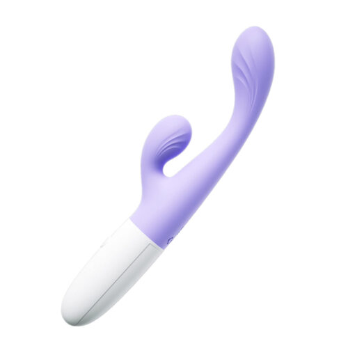 PG186D-Lilas_1-1 Vibrador para Ponto G com Cabeça Saliente e Estimulador Clitoriano 10 Modos de Vibração LILO Vip Mix
