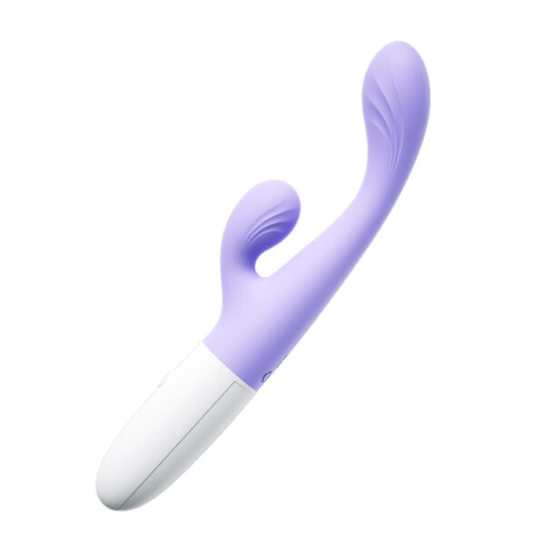 PG186D-Lilas_1-1 Vibrador para Ponto G com Cabeça Saliente e Estimulador Clitoriano 10 Modos de Vibração LILO Vip Mix