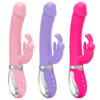 Vibrador Rabbit Ponto G Recarregável com 36 Modos de Vibração e com Aquecimento Vip Mix