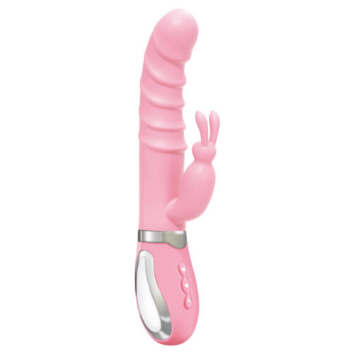 PG193-Rosa_1 Vibrador Rabbit Ponto G com 36 Modos de Vibração e Aquecimento Vip Mix
