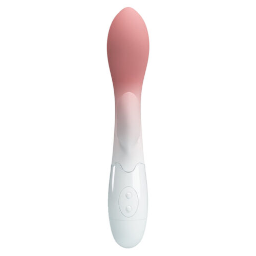 PG196-Rosa-Claro_1 Vibrador Ponto G com Estimulador Clitoriano 30 Modos de Vibração Snappy Vip Mix