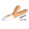 Vibrador Ponto G e Estimulador Clitoriano em Formato de Pênis Vai e Vem Vip Mix