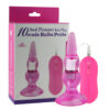 Plug em Silicone Formato Cônico e Relevos com Vibrador e Controle Miss Collection