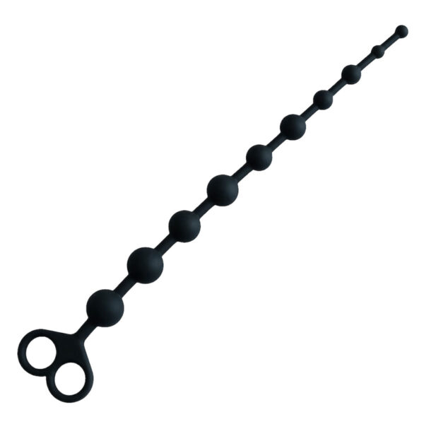 PL004-Preto_2 Plug Anal Escalonado em Silicone com Orifícios Vip Mix - Plug Anal Escalonado em Silicone Vip Mix
