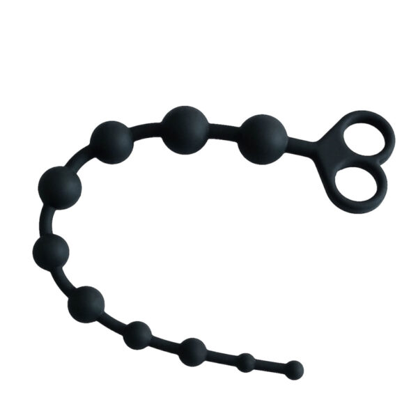 PL004-Preto_3 Plug Anal Escalonado em Silicone com Orifícios Vip Mix - Plug Anal Escalonado em Silicone Vip Mix