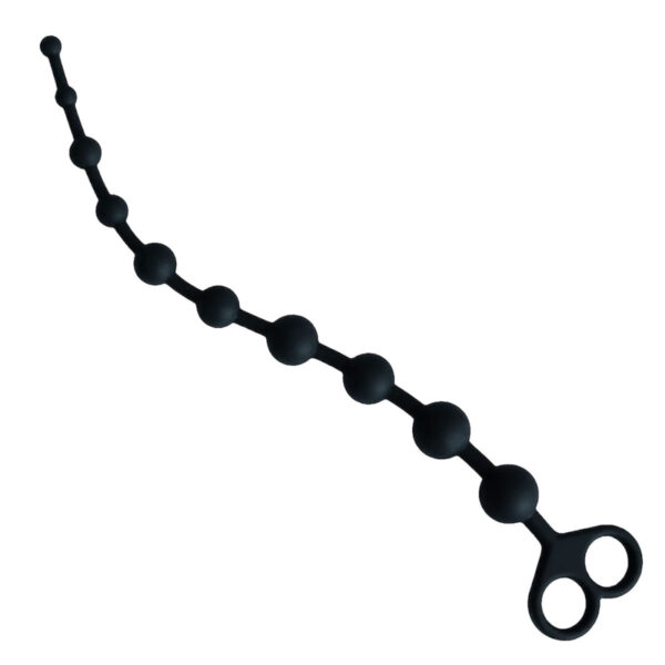 PL004-Preto_4 Plug Anal Escalonado em Silicone com Orifícios Vip Mix - Plug Anal Escalonado em Silicone Vip Mix