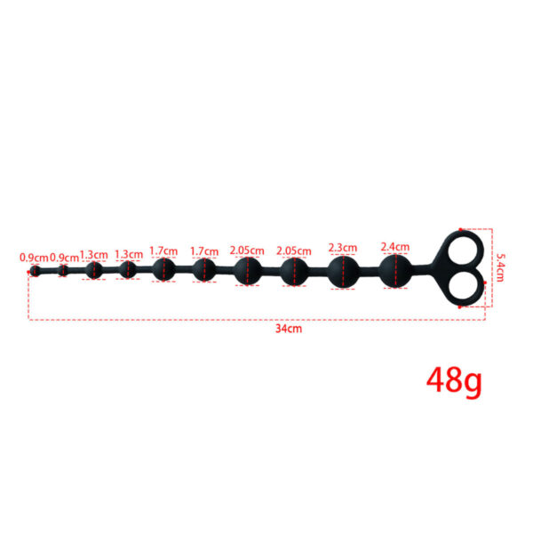 PL004-Preto_5 Plug Anal Escalonado em Silicone com Orifícios Vip Mix - Plug Anal Escalonado em Silicone Vip Mix