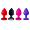 Plug Anal em Silicone com Pedra Médio Vip Mix