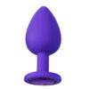 Plug Anal em Silicone com Pedra Médio Vip Mix