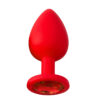 PL005P-Vermelho_1 Plug Anal em Silicone com Pedra Pequeno Vip Mix
