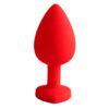 PL006M-Vermelho_1 Plug Anal em Silicone com Pedra em Formato de Coração Médio Vip Mix