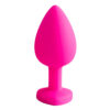 Plug Anal em Silicone com Pedra em Formato de Coração Pequeno Vip Mix
