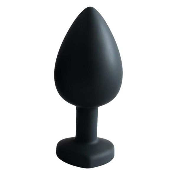 Plug Anal em Silicone com Pedra em Formato de Coração Pequeno Vip Mix
