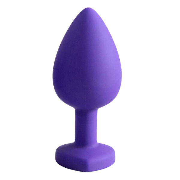 Plug Anal em Silicone com Pedra em Formato de Coração Pequeno Vip Mix