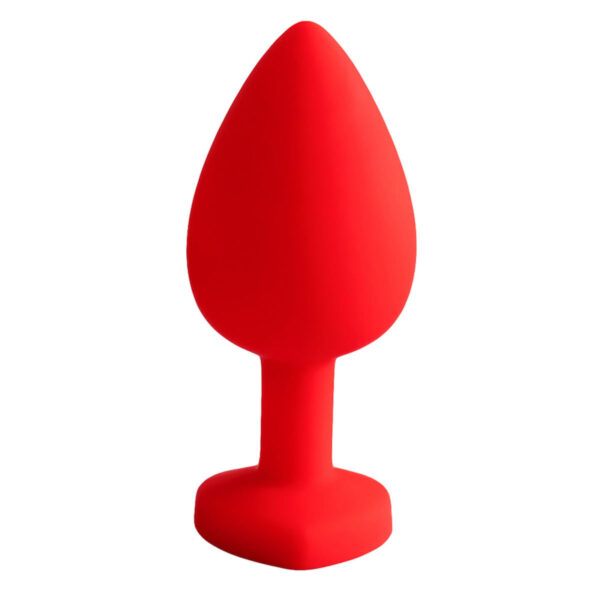Plug Anal em Silicone com Pedra em Formato de Coração Pequeno Vip Mix
