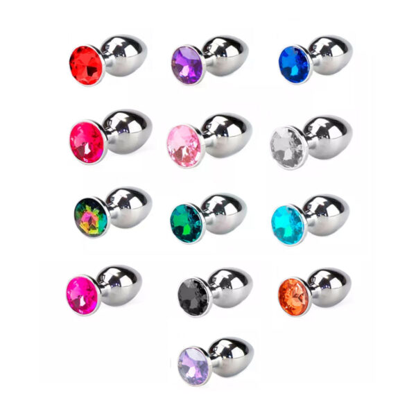 PL007-variacao_2-3 Plug Anal em AlumĂnio com Pedra em Cores Diversas Vip Mix