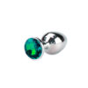 PL007P-Verde_1 Plug Anal em AlumĂnio com Pedra em Cores Diversas Vip Mix