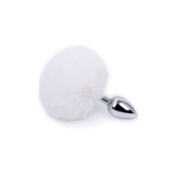 Plug Anal em Metal 7cm com Pompom Colorido Miss Collection