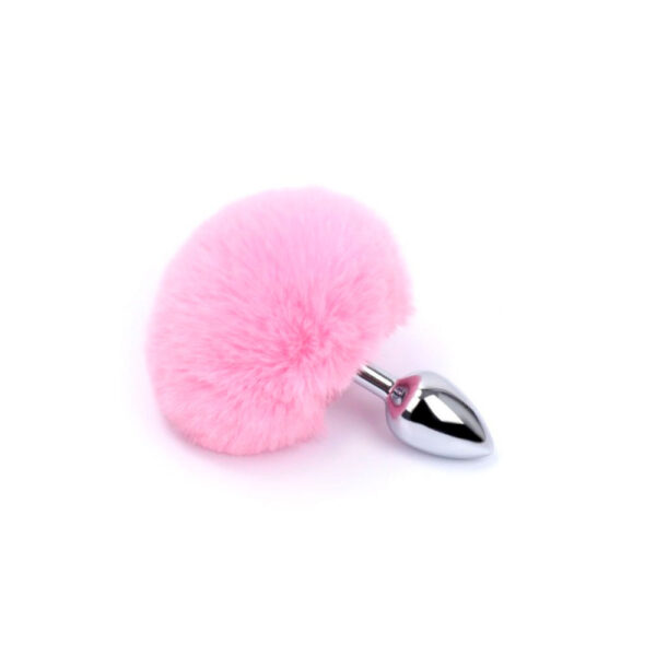 Plug Anal em Metal 7cm com Pompom Colorido Miss Collection