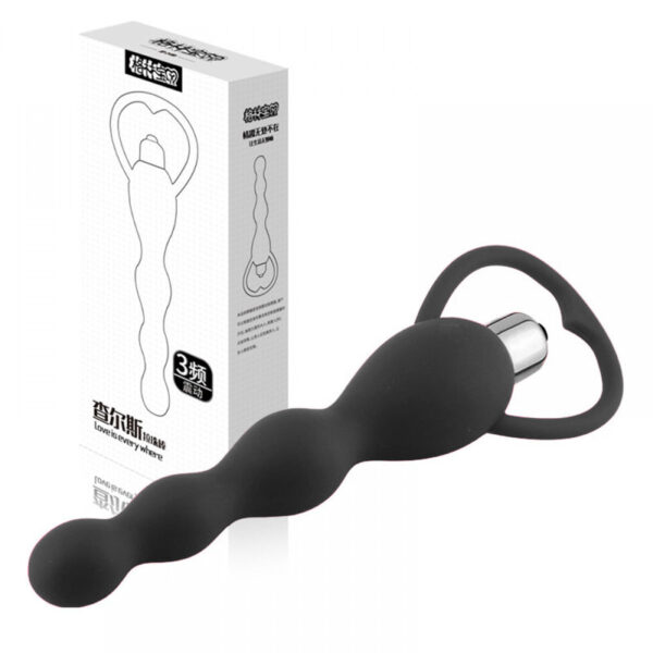 PL069-Preto_5 Plug Anal Feito em Silicone Cirurgico com Vibração Vip Mix