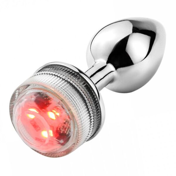 PL083_1 Plug Anal em Aluminio com Luz de Led 3R Import
